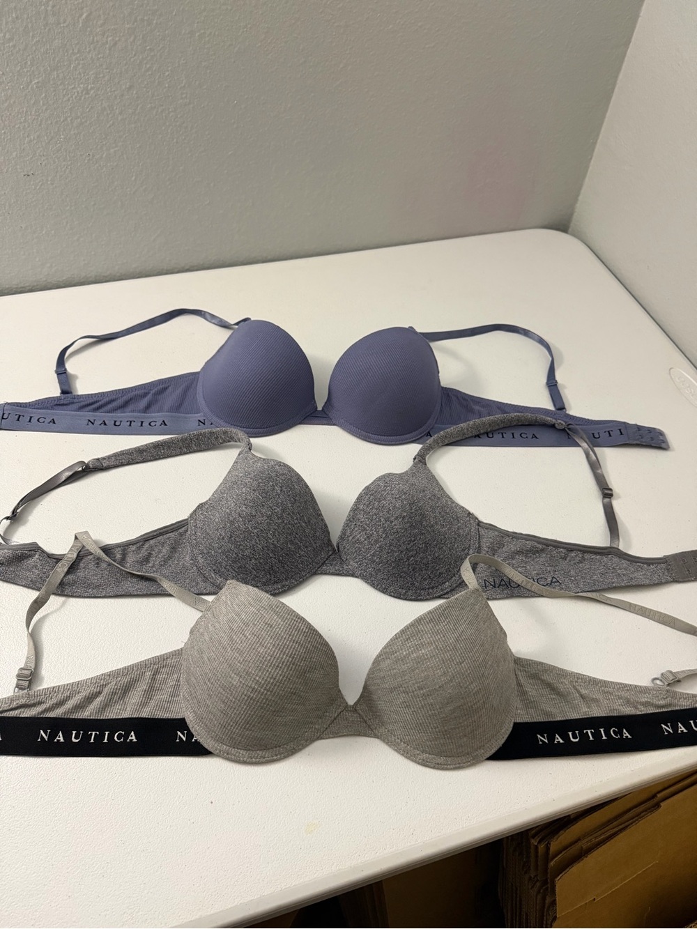 Nautica Trio Light Purple and Gray Everyday T-Shirt Bras